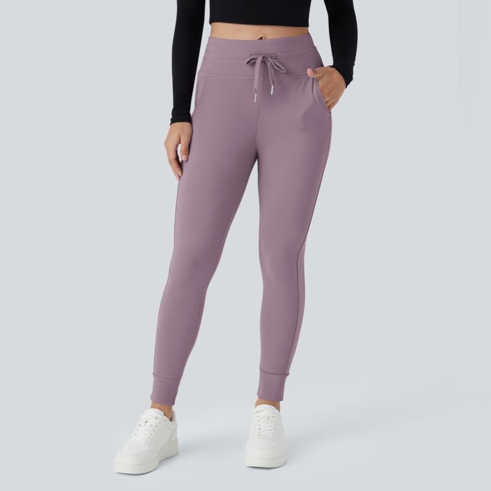 NWT Halara SoftlyZero Airy High Waisted Joggers Mauve Large